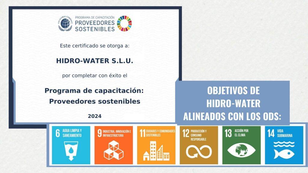 CERTIFICADO CAPACITACION PROVEEDORES SOSTENIBLES HIDRO WATER