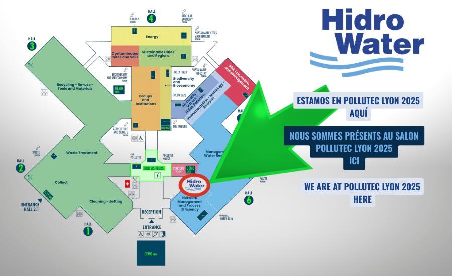 MAPA POSICION HIDRO WATER POLLUTEC 2025