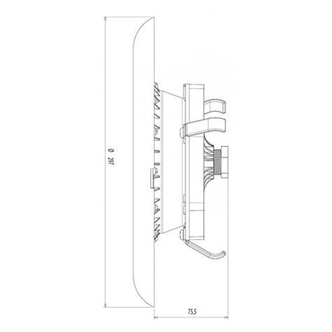 HP-4600-31/41/45 Foco Led ABS sin nicho esquema HIDRO WATER